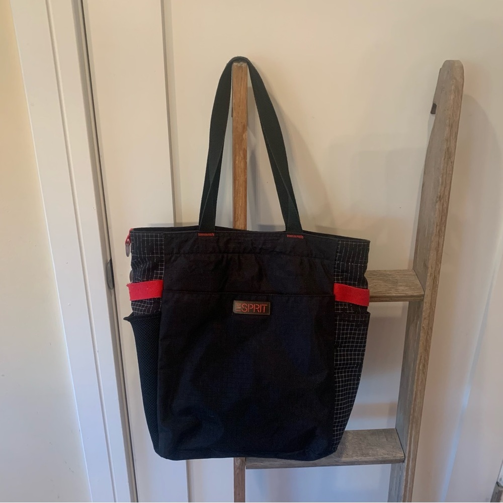 Esprit Black and Red Tote Bag